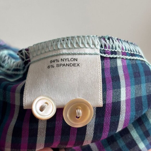 Peter Miller Womens 3/4 Sleeve Plaid Shirt Dress Multicolor Size Small - Picture 6 of 9